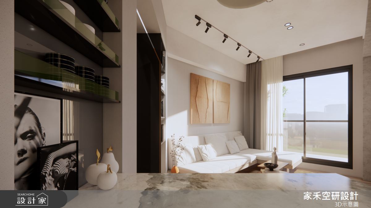 36坪新成屋(5年以下)＿現代風客廳吧檯中島案例圖片＿家禾空研設計＿家禾_11之28