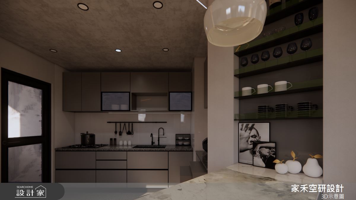 36坪新成屋(5年以下)＿現代風廚房吧檯中島案例圖片＿家禾空研設計＿家禾_11之34