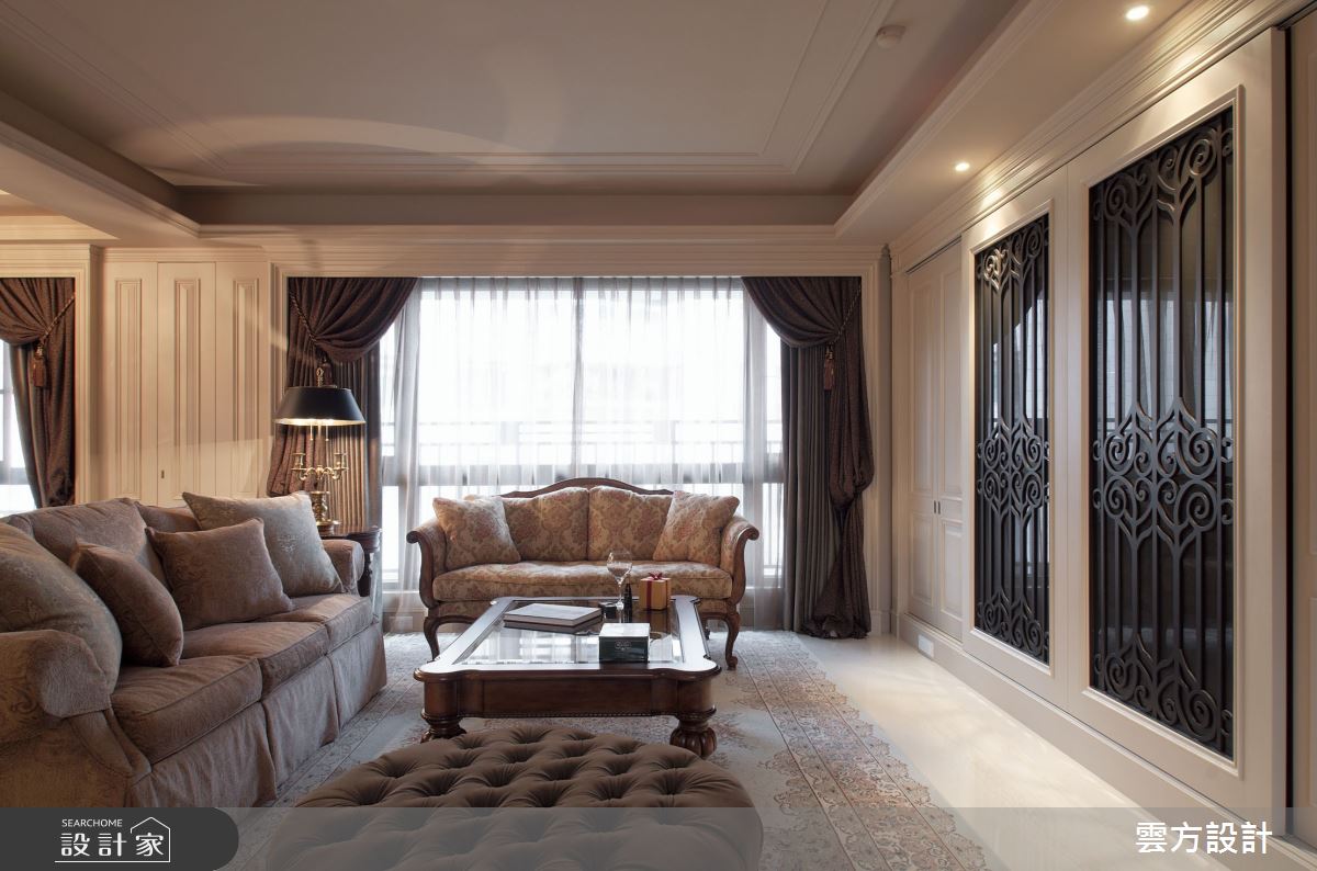 60坪毛胚屋＿新古典客廳案例圖片＿雲方設計＿雲方_磅礡大器奢華古典之3