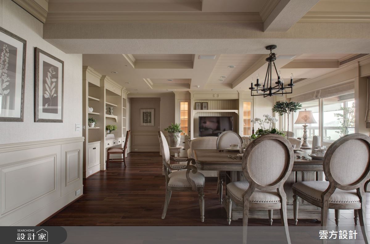 45坪毛胚屋＿美式風客廳餐廳案例圖片＿雲方設計＿雲方_品味傳承美式家居之3