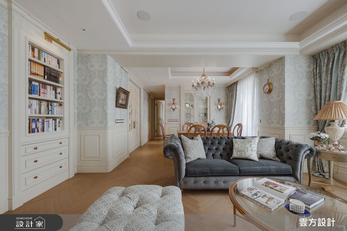 37坪中古屋(5~15年)＿新古典客廳餐廳案例圖片＿雲方設計＿雲方_精緻悅目法式奢華之12