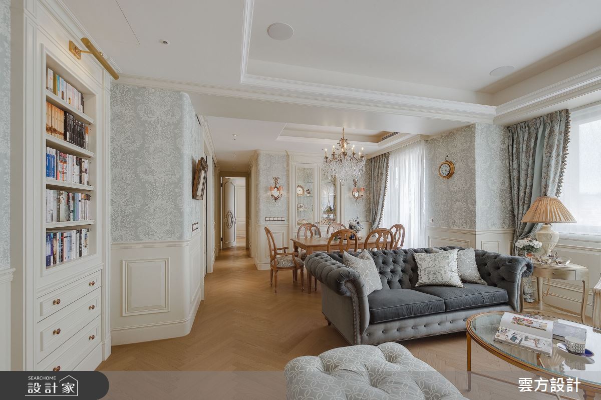 37坪中古屋(5~15年)＿新古典客廳餐廳案例圖片＿雲方設計＿雲方_精緻悅目法式奢華之13
