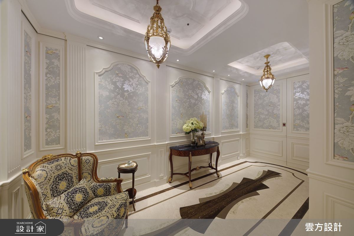 65坪毛胚屋＿新古典玄關案例圖片＿雲方設計＿雲方_日光徐徐朗誦法式之1