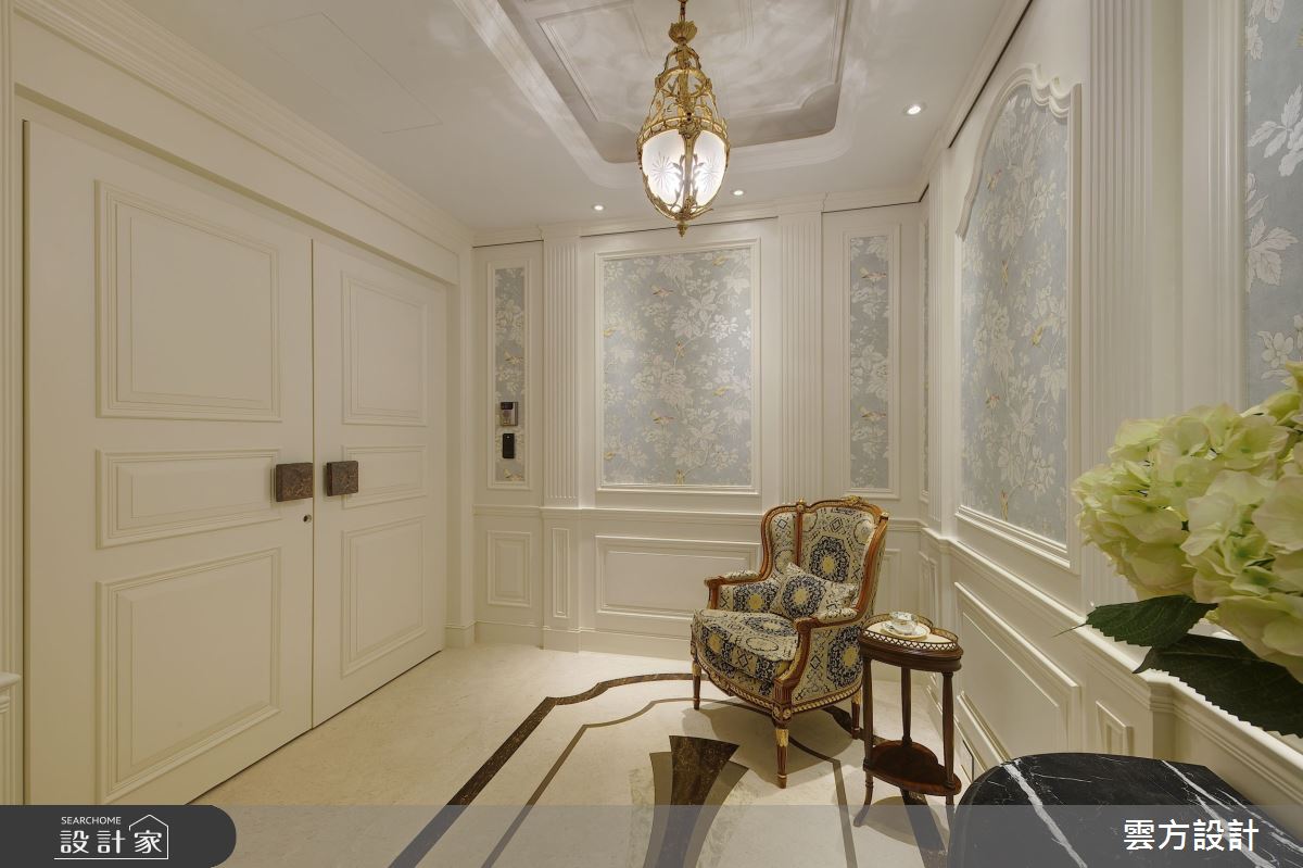 65坪毛胚屋＿新古典玄關案例圖片＿雲方設計＿雲方_日光徐徐朗誦法式之3