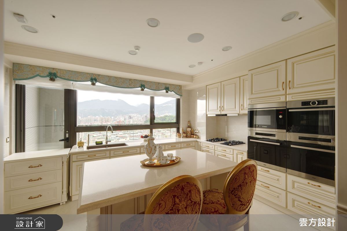 65坪毛胚屋＿新古典廚房中島案例圖片＿雲方設計＿雲方_日光徐徐朗誦法式之25