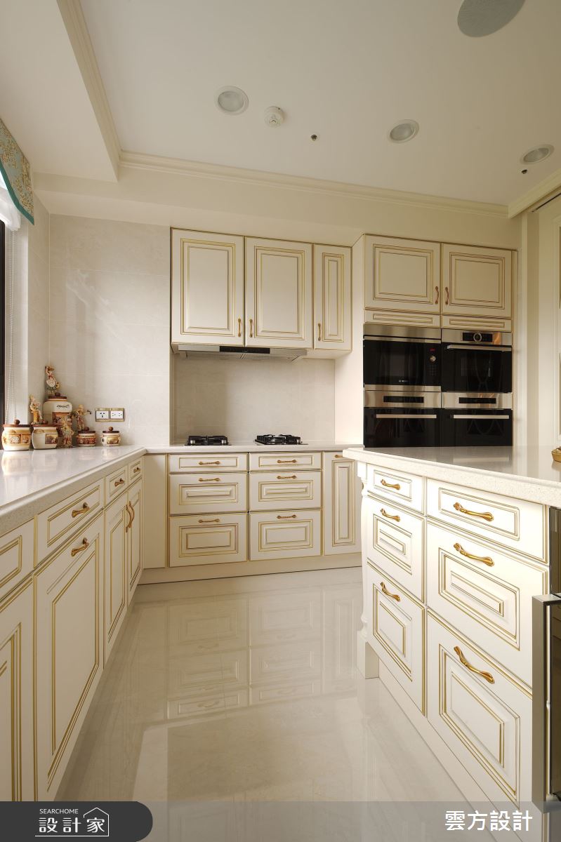 65坪毛胚屋＿新古典廚房中島案例圖片＿雲方設計＿雲方_日光徐徐朗誦法式之29
