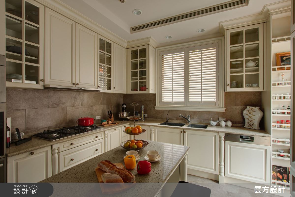 100坪毛胚屋＿新古典廚房中島案例圖片＿雲方設計＿雲方_溫潤如詩新古典縈繞之23