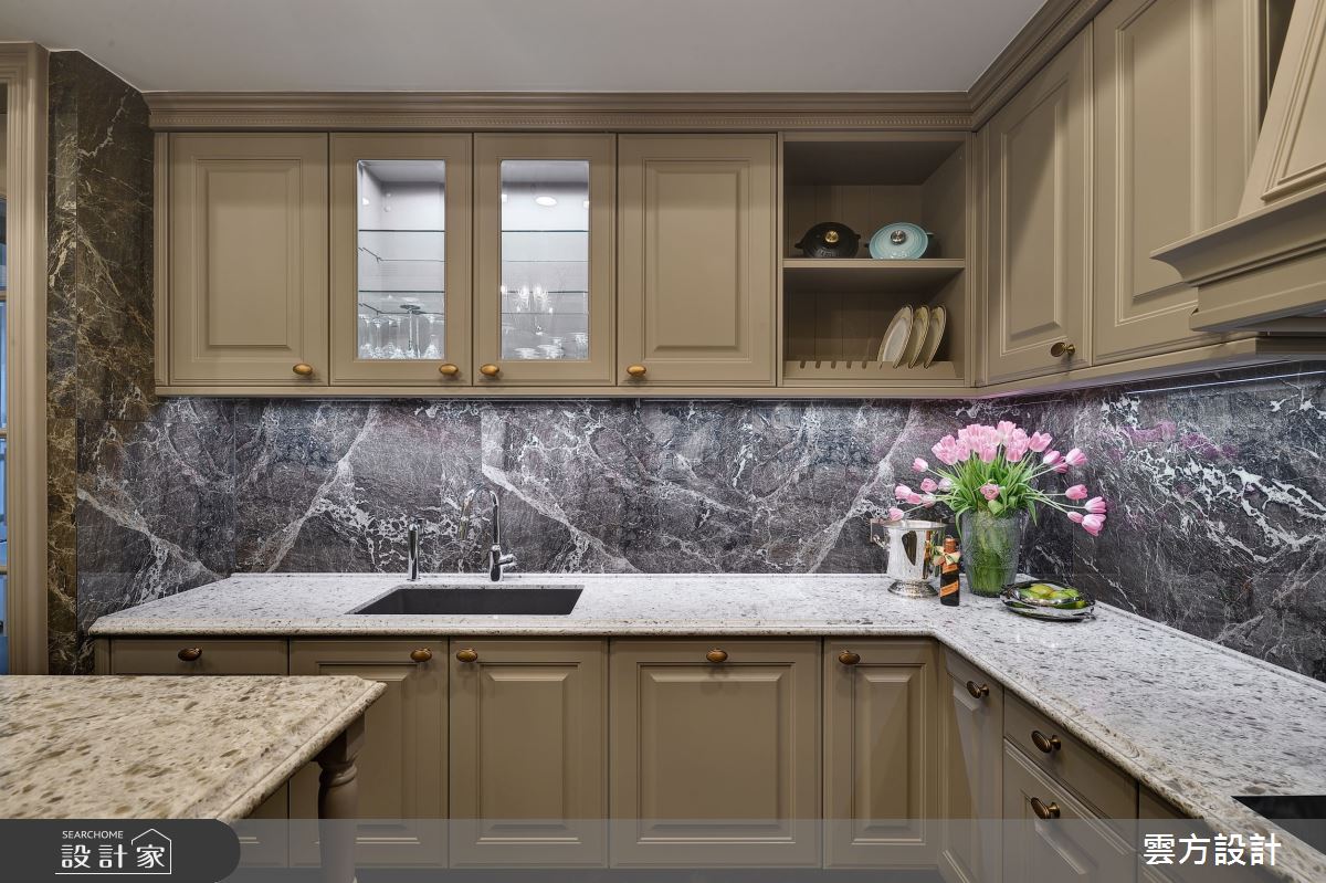 100坪毛胚屋＿新古典廚房中島案例圖片＿雲方設計＿雲方_藝術典藏奢華氣韻之25