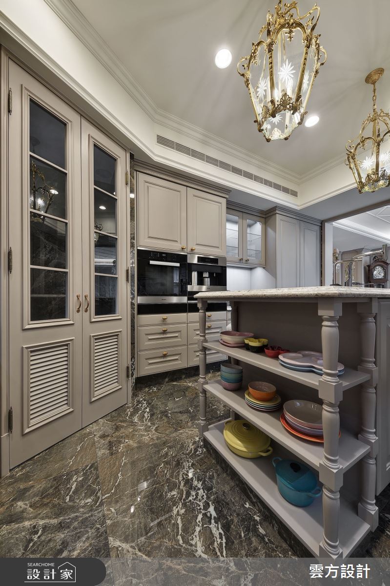 100坪毛胚屋＿新古典廚房中島案例圖片＿雲方設計＿雲方_藝術典藏奢華氣韻之28