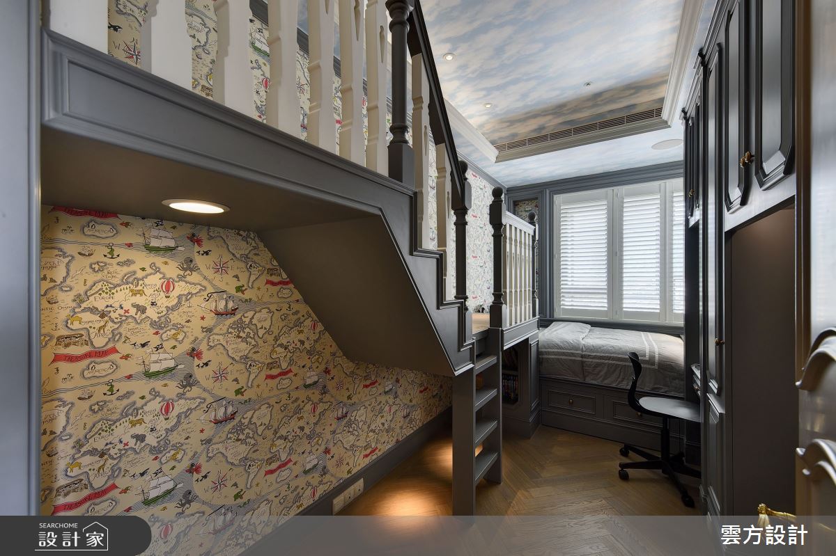 100坪毛胚屋＿新古典兒童房樓梯兒童房案例圖片＿雲方設計＿雲方_藝術典藏奢華氣韻之78
