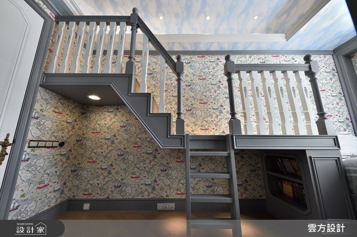 100坪毛胚屋＿新古典兒童房樓梯兒童房案例圖片＿雲方設計＿雲方_藝術典藏奢華氣韻之79