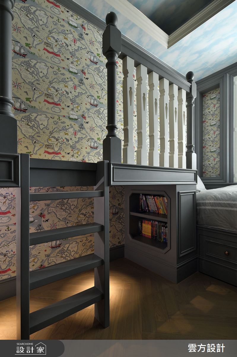 100坪毛胚屋＿新古典兒童房樓梯兒童房案例圖片＿雲方設計＿雲方_藝術典藏奢華氣韻之83