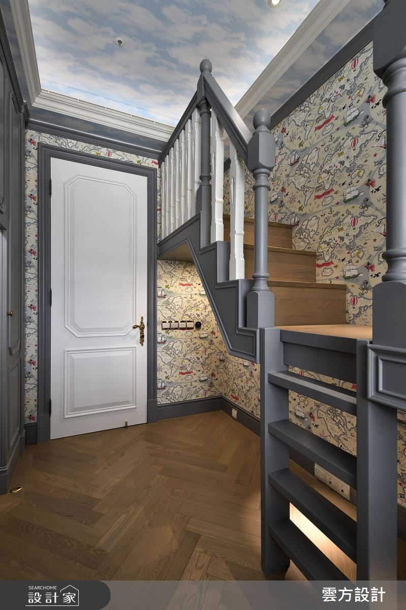 100坪毛胚屋＿新古典兒童房樓梯兒童房案例圖片＿雲方設計＿雲方_藝術典藏奢華氣韻之82