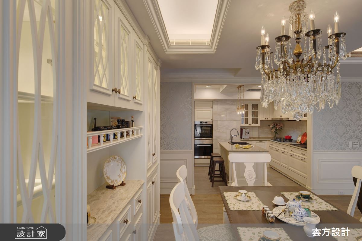 30坪新成屋(5年以下)＿新古典餐廳廚房中島案例圖片＿雲方設計＿雲方_美學主張精緻新古典之11