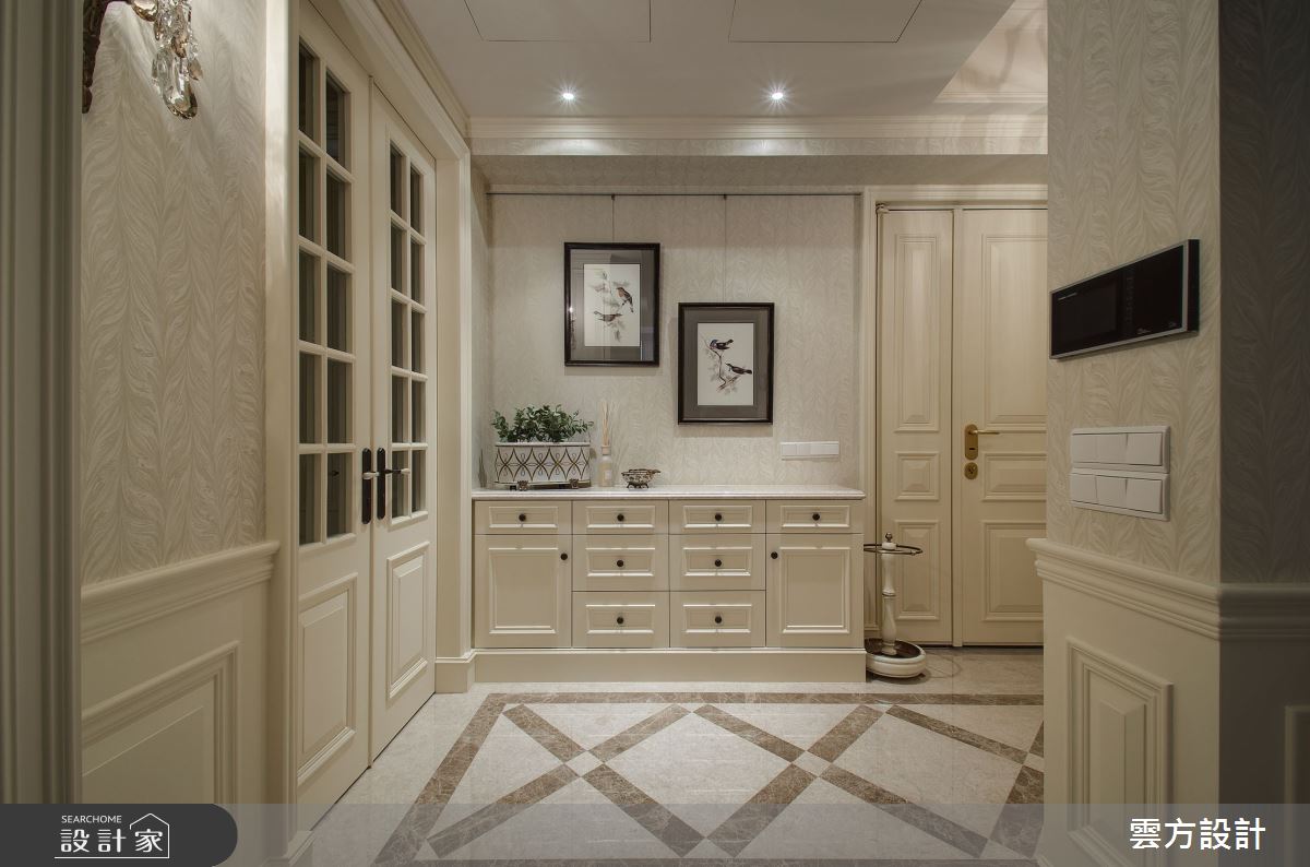 40坪毛胚屋＿美式風玄關案例圖片＿雲方設計＿雲方_隨興優雅灑脫美式之1