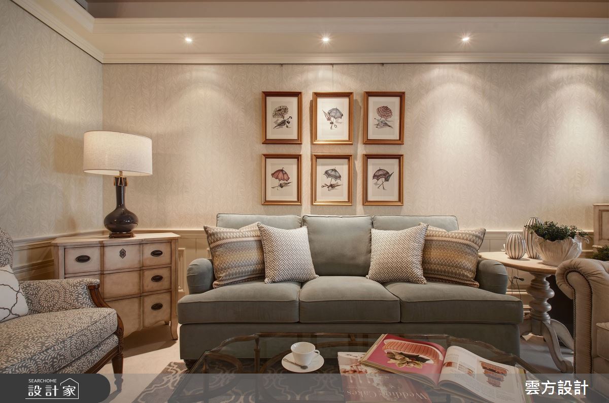 40坪毛胚屋＿美式風客廳案例圖片＿雲方設計＿雲方_隨興優雅灑脫美式之5