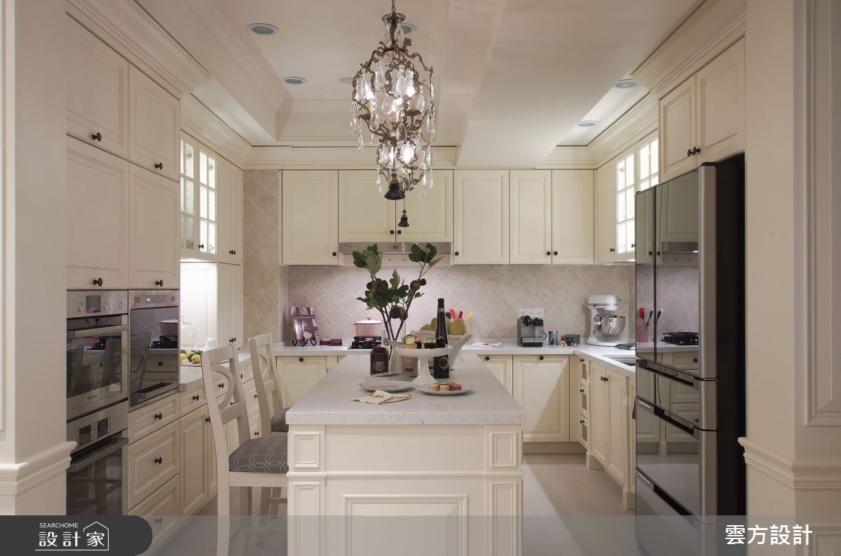 40坪毛胚屋＿美式風廚房中島案例圖片＿雲方設計＿雲方_隨興優雅灑脫美式之12