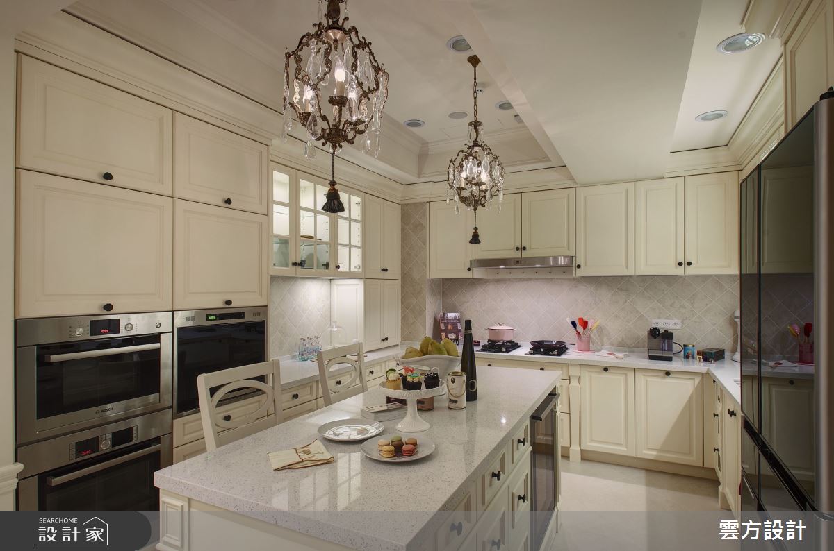 40坪毛胚屋＿美式風廚房中島案例圖片＿雲方設計＿雲方_隨興優雅灑脫美式之13