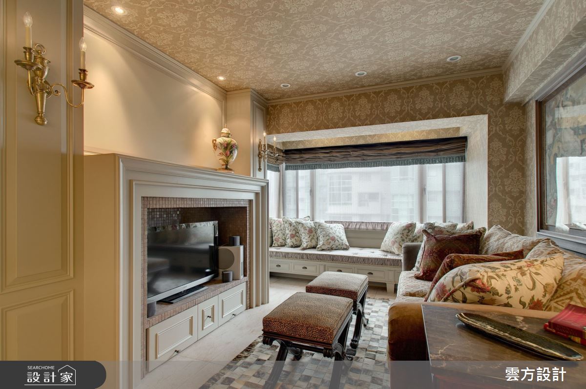 24坪老屋(16~30年)＿新古典客廳臥榻案例圖片＿雲方設計＿雲方_精緻雕琢大器新古典之4
