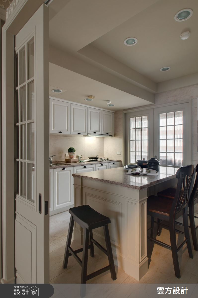 24坪老屋(16~30年)＿新古典廚房中島案例圖片＿雲方設計＿雲方_精緻雕琢大器新古典之8