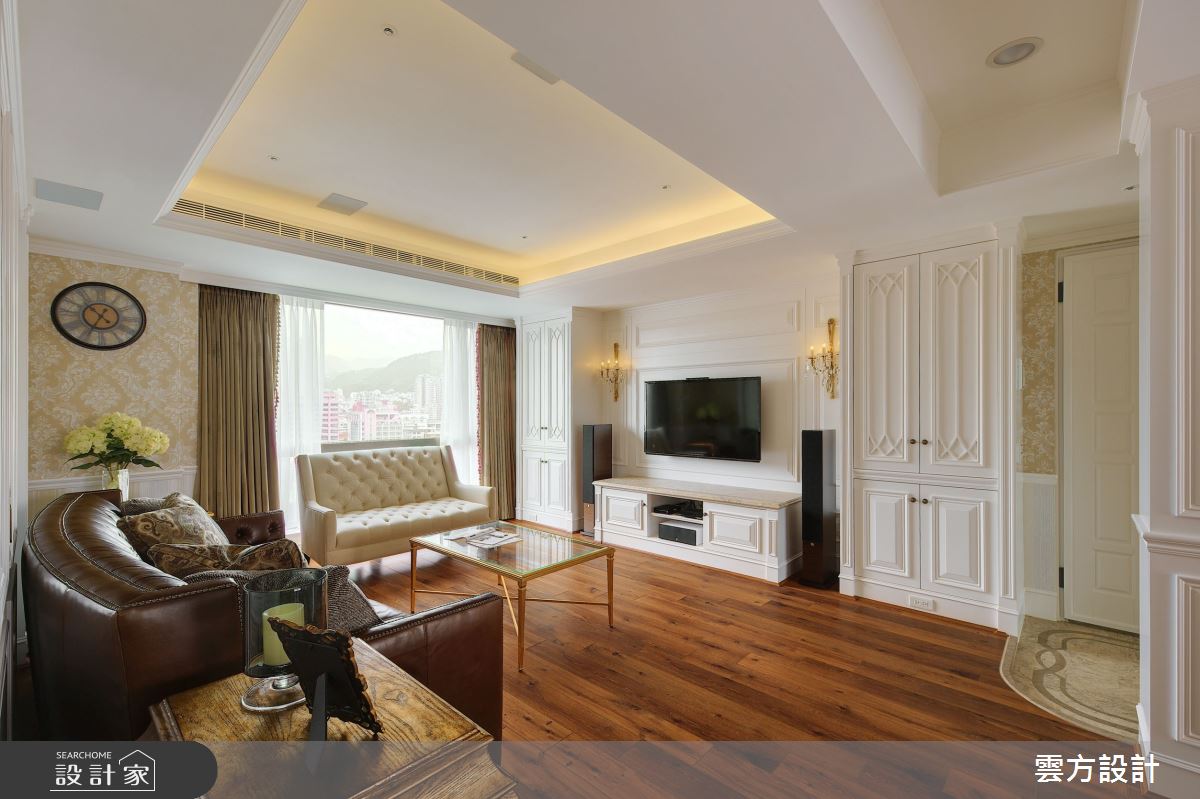 35坪中古屋(5~15年)＿新古典玄關客廳案例圖片＿雲方設計＿雲方_雋永沉穩不朽新古典之1