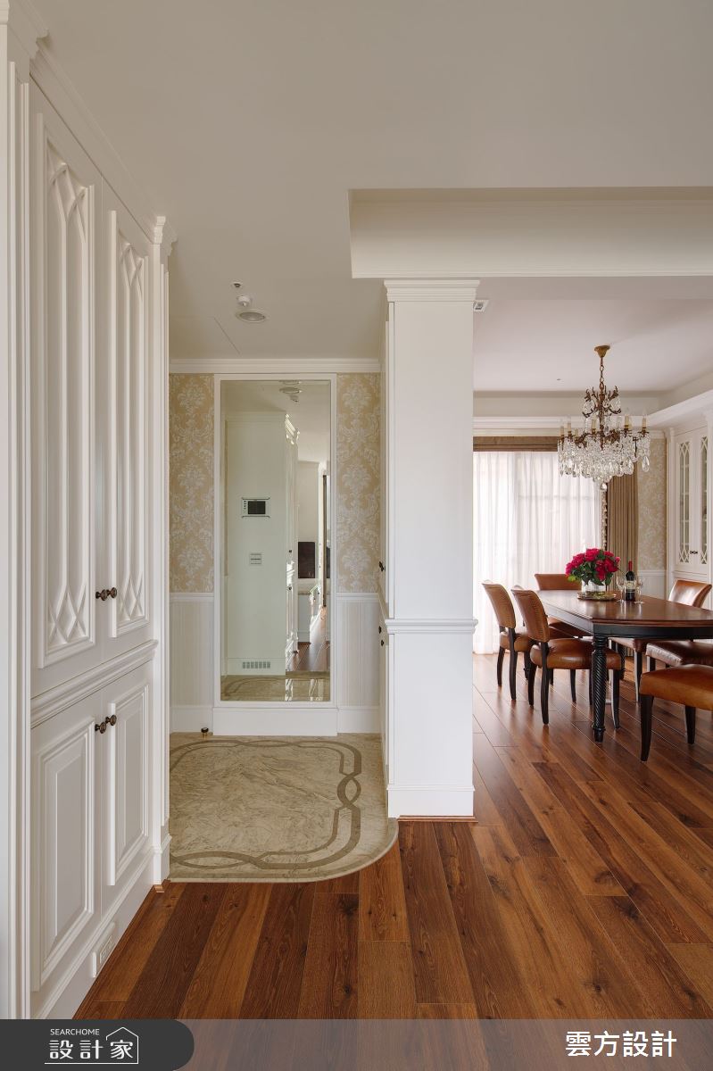 35坪中古屋(5~15年)＿新古典玄關餐廳案例圖片＿雲方設計＿雲方_雋永沉穩不朽新古典之3