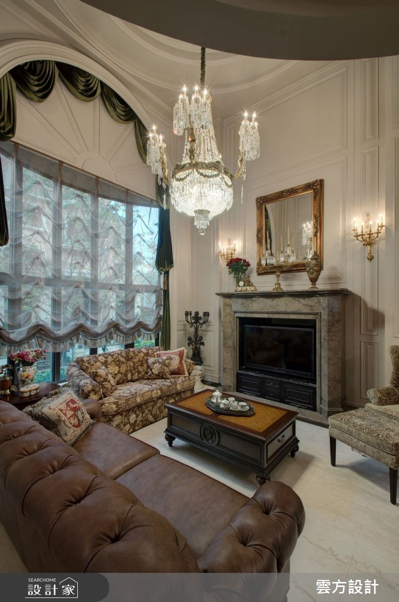 100坪毛胚屋＿新古典客廳案例圖片＿雲方設計＿雲方_歐式樓中樓時尚奢華之4
