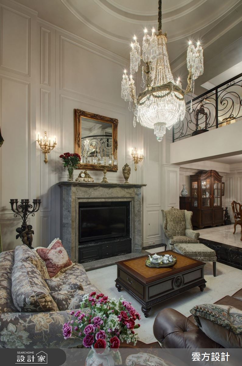 100坪毛胚屋＿新古典客廳案例圖片＿雲方設計＿雲方_歐式樓中樓時尚奢華之2