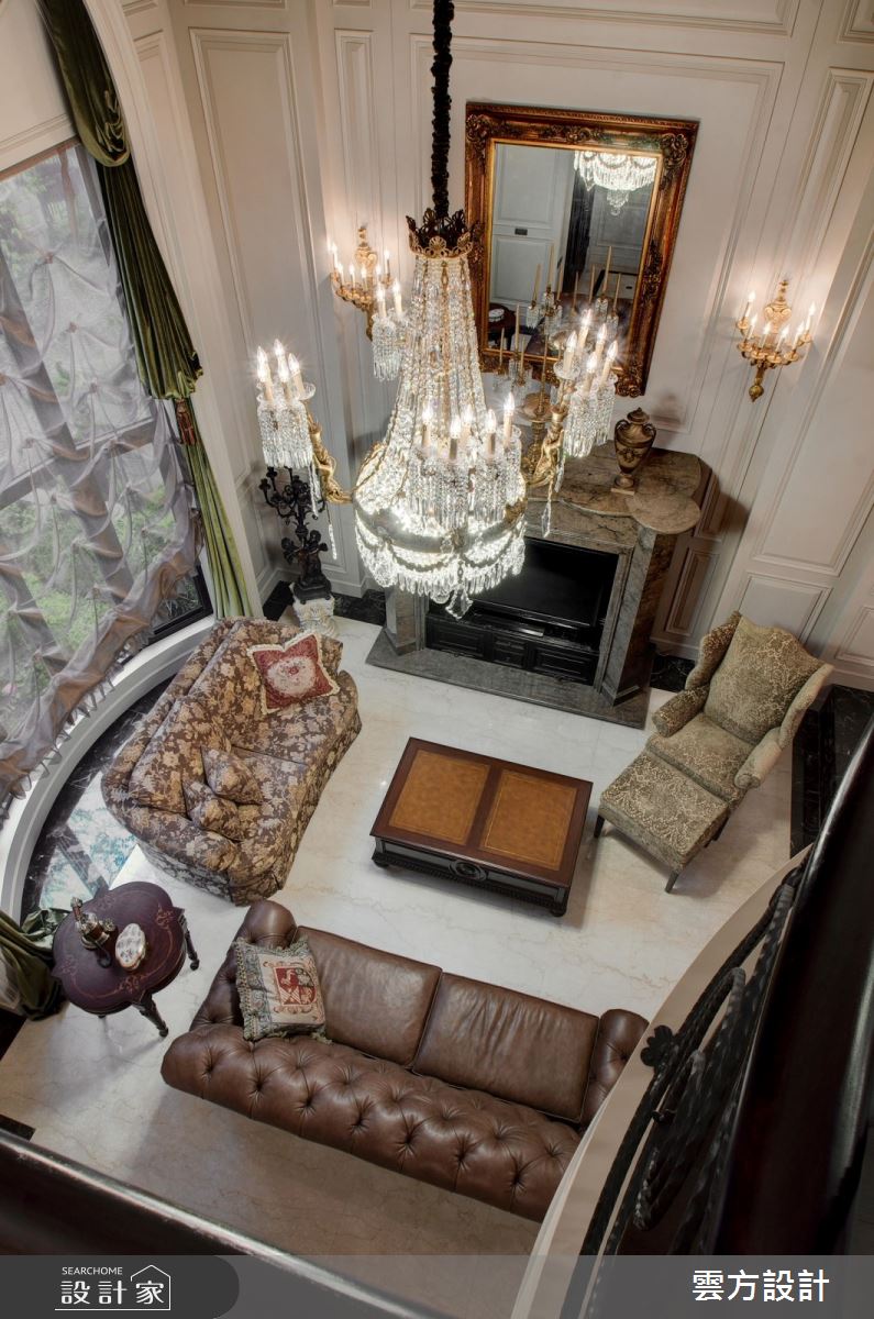 100坪毛胚屋＿新古典客廳案例圖片＿雲方設計＿雲方_歐式樓中樓時尚奢華之5