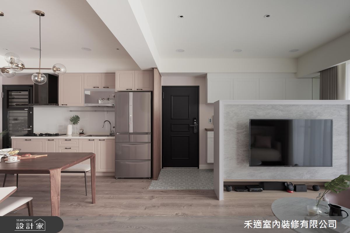 30坪老屋(41~50年)＿鄉村風玄關客廳餐廳廚房案例圖片＿禾適室內裝修有限公司＿禾適_08之2