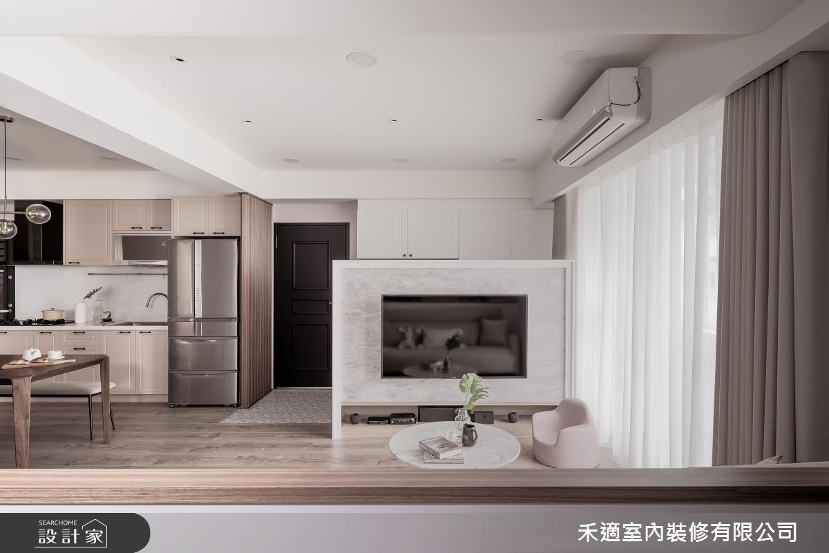 30坪老屋(41~50年)＿鄉村風玄關客廳餐廳廚房案例圖片＿禾適室內裝修有限公司＿禾適_08之3