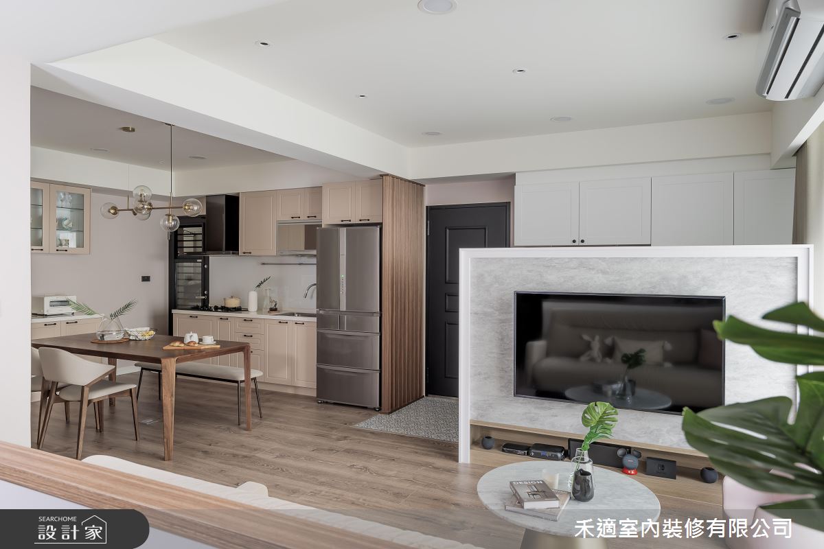 30坪老屋(41~50年)＿鄉村風玄關客廳餐廳廚房案例圖片＿禾適室內裝修有限公司＿禾適_08之7