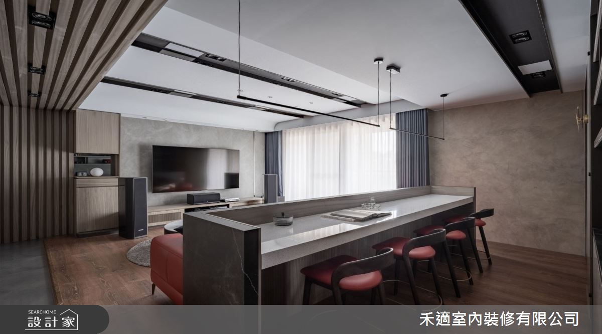 80坪新成屋(5年以下)＿現代風客廳書房案例圖片＿禾適室內裝修有限公司＿禾適_12之5