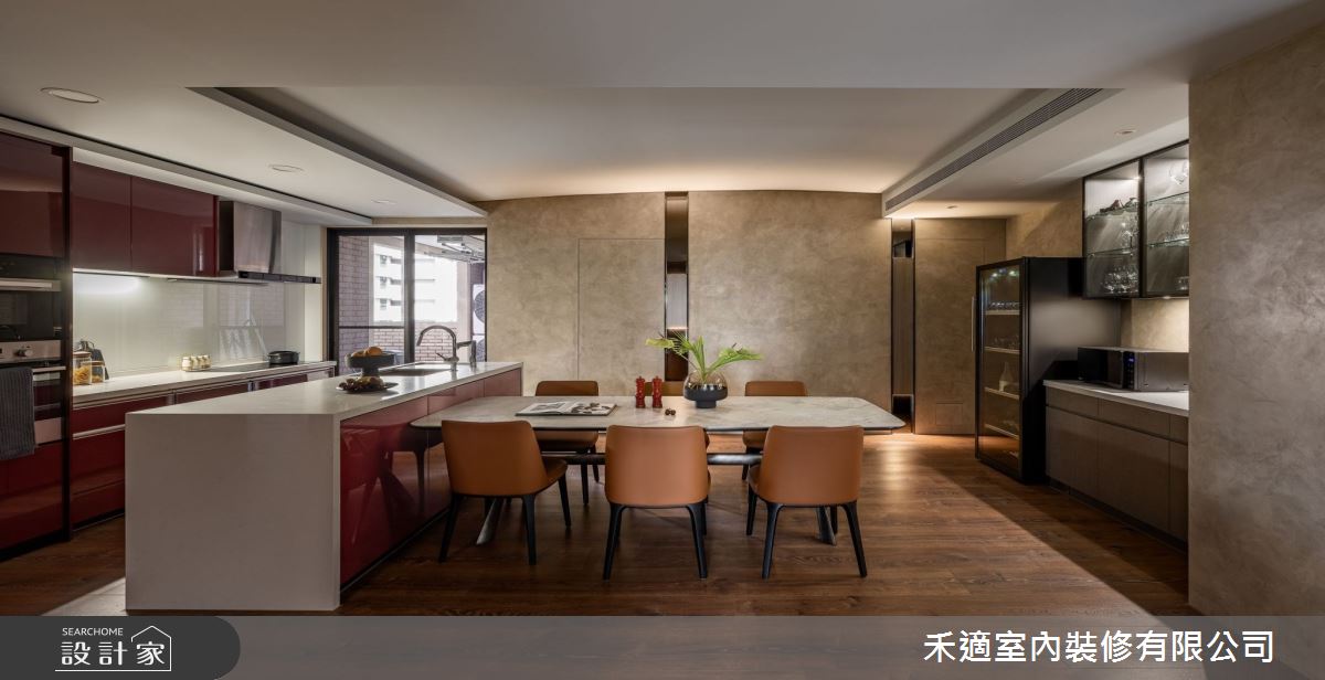 80坪新成屋(5年以下)＿現代風餐廳廚房中島案例圖片＿禾適室內裝修有限公司＿禾適_12之9