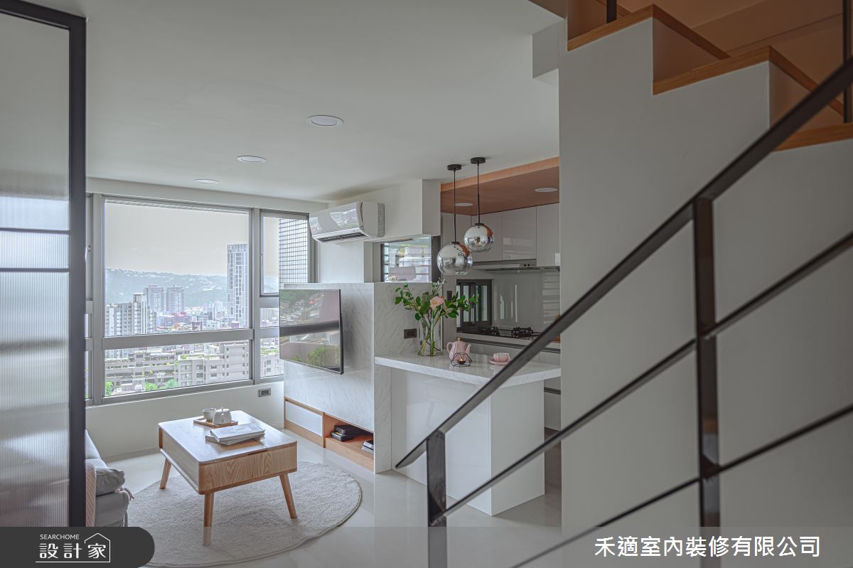 8坪中古屋(5~15年)＿北歐風客廳餐廳廚房吧檯樓梯案例圖片＿禾適室內裝修有限公司＿禾適_06之5