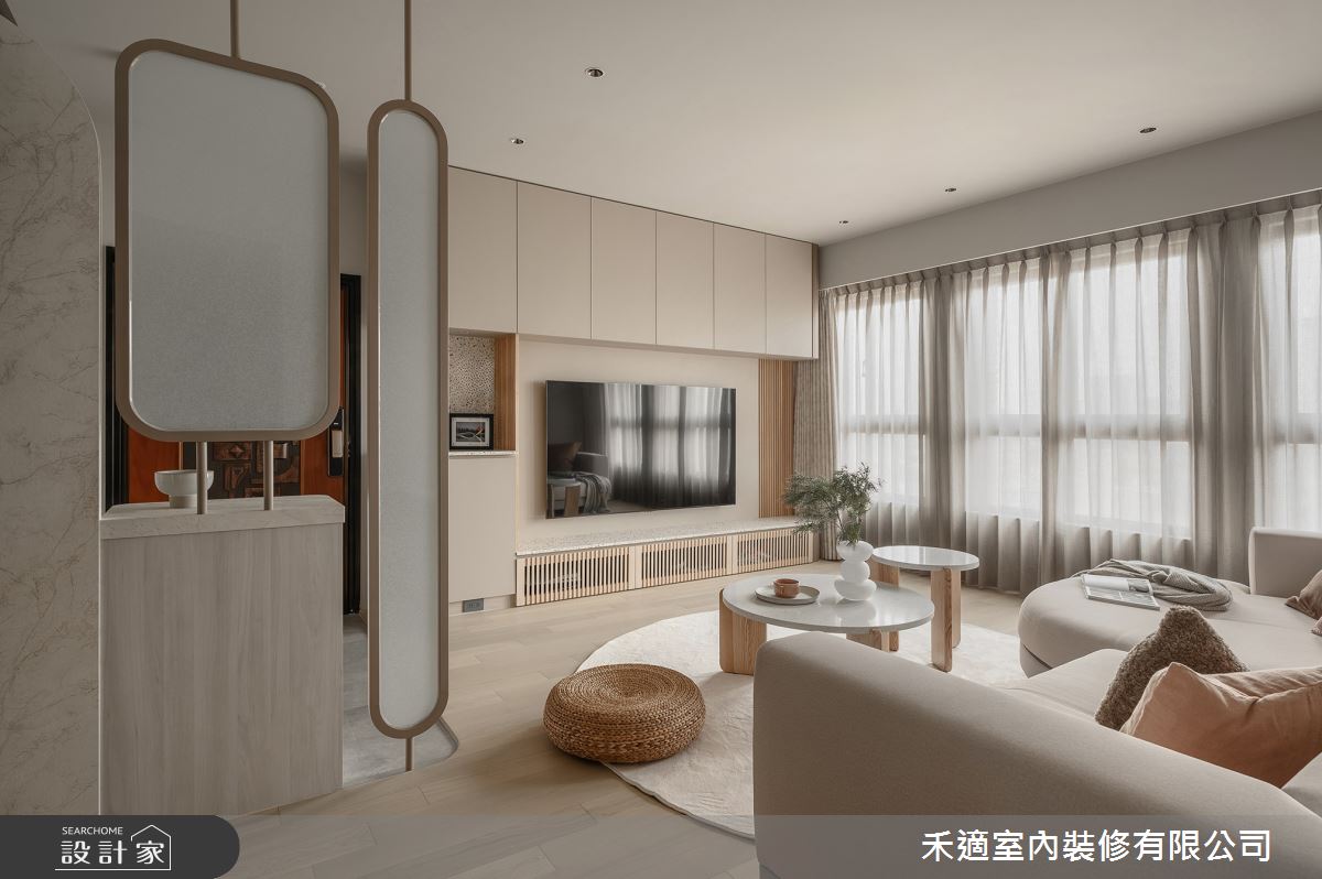 32坪中古屋(5~15年)＿現代風玄關客廳案例圖片＿禾適室內裝修有限公司＿禾適_14之3