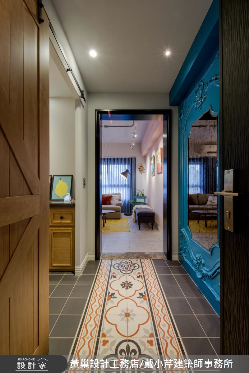 16坪新成屋(5年以下)＿混搭風玄關客廳案例圖片＿黃巢設計工務店/戴小芹建築師事務所＿黃巢_36之1