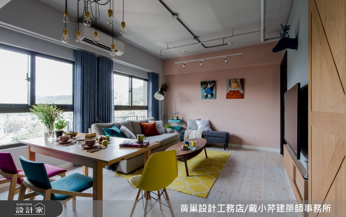 16坪新成屋(5年以下)＿混搭風客廳案例圖片＿黃巢設計工務店/戴小芹建築師事務所＿黃巢_36之13