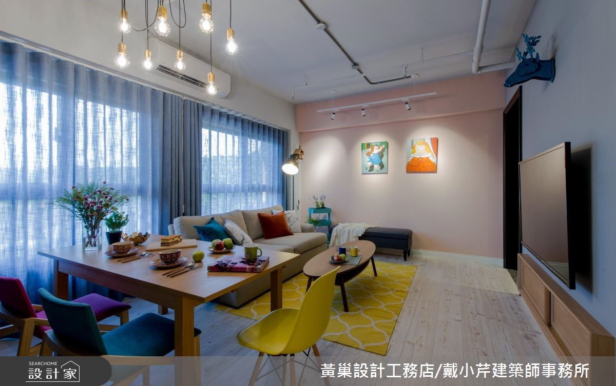 16坪新成屋(5年以下)＿混搭風客廳案例圖片＿黃巢設計工務店/戴小芹建築師事務所＿黃巢_36之15