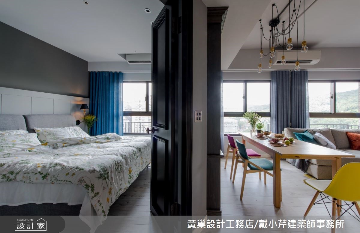 16坪新成屋(5年以下)＿混搭風客廳臥室案例圖片＿黃巢設計工務店/戴小芹建築師事務所＿黃巢_36之18