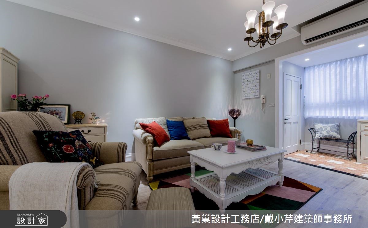 25坪老屋(16~30年)＿美式風玄關客廳案例圖片＿黃巢設計工務店/戴小芹建築師事務所＿黃巢_37之8