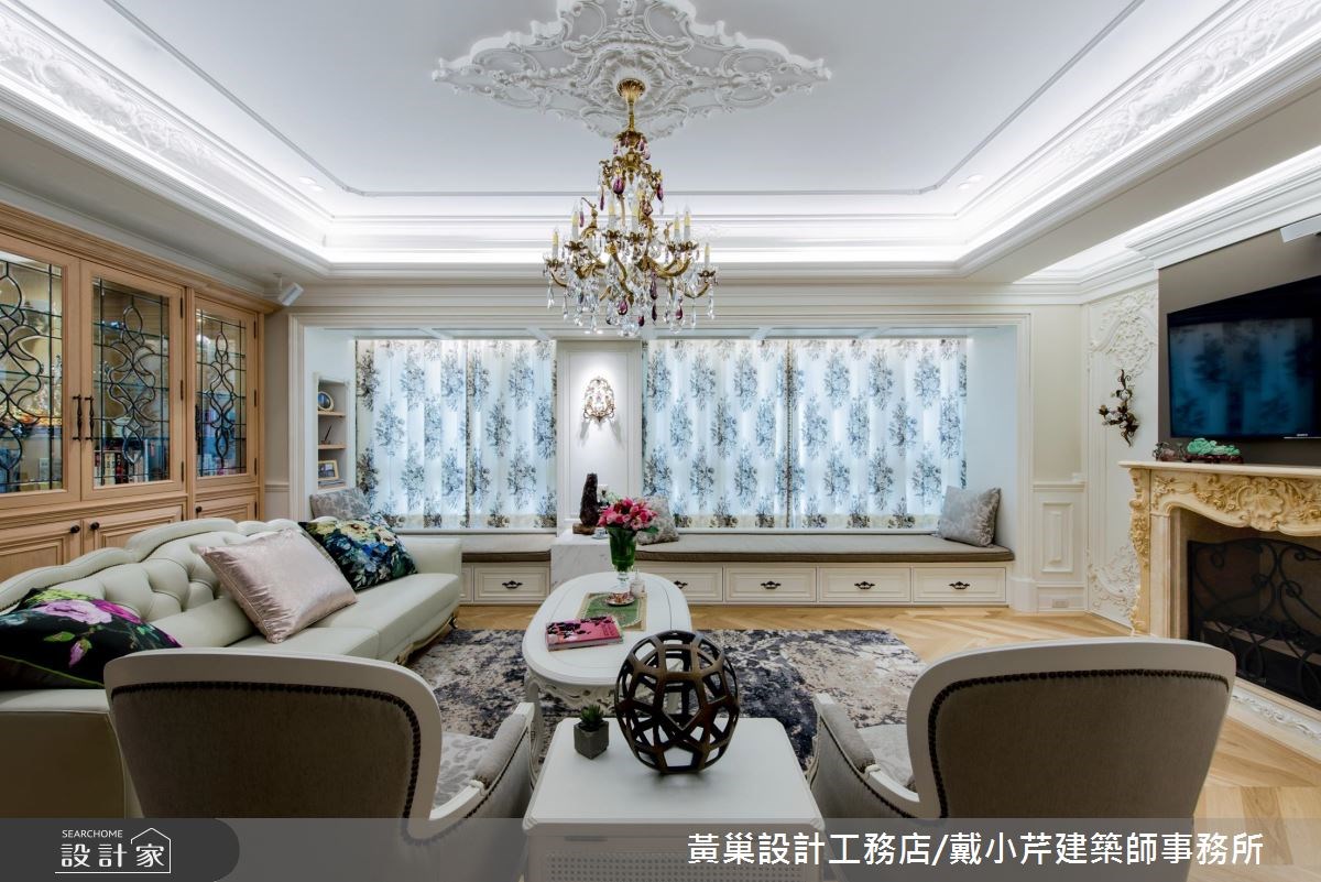 45坪新成屋(5年以下)＿新古典客廳案例圖片＿黃巢設計工務店/戴小芹建築師事務所＿黃巢_39之8