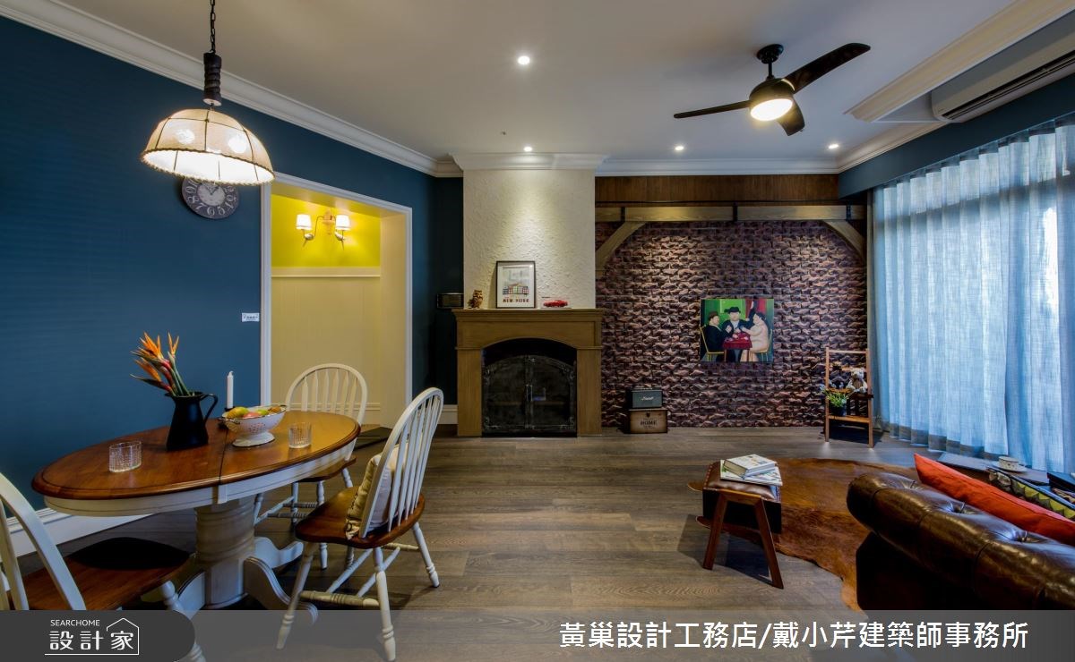 40坪預售屋＿美式風客廳案例圖片＿黃巢設計工務店/戴小芹建築師事務所＿黃巢_40之8