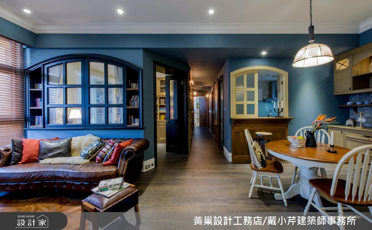 40坪預售屋＿美式風客廳餐廳走廊案例圖片＿黃巢設計工務店/戴小芹建築師事務所＿黃巢_40之9