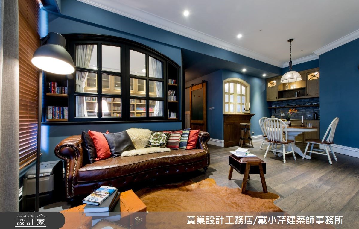 40坪預售屋＿美式風客廳案例圖片＿黃巢設計工務店/戴小芹建築師事務所＿黃巢_40之13