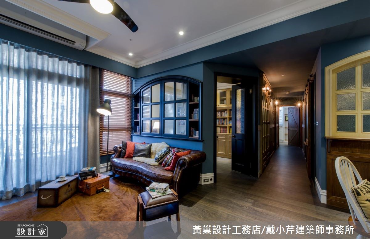 40坪預售屋＿美式風客廳走廊案例圖片＿黃巢設計工務店/戴小芹建築師事務所＿黃巢_40之15