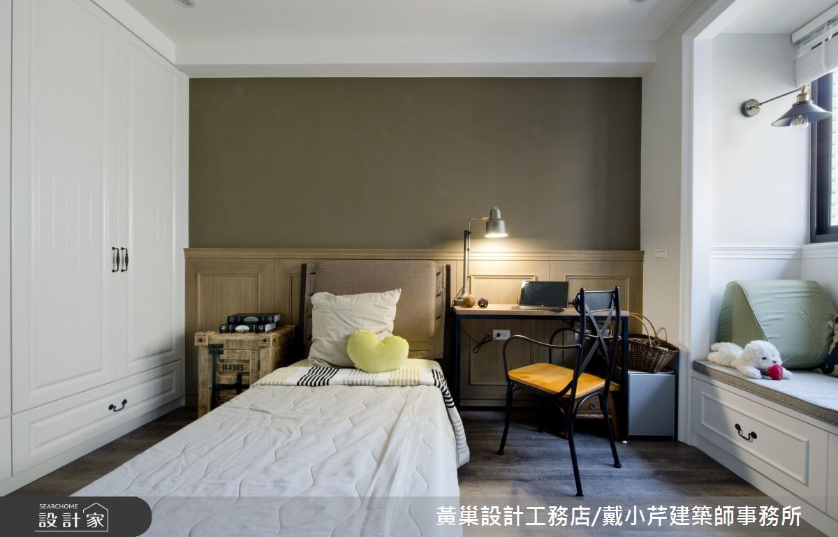 30坪新成屋(5年以下)＿美式風臥室臥榻案例圖片＿黃巢設計工務店/戴小芹建築師事務所＿黃巢_41之18