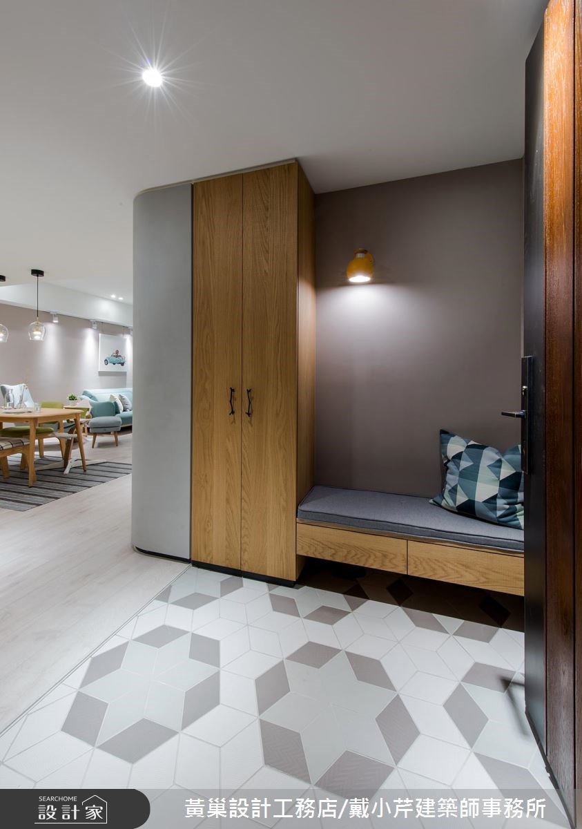 45坪新成屋(5年以下)＿北歐風玄關案例圖片＿黃巢設計工務店/戴小芹建築師事務所＿黃巢_46之1