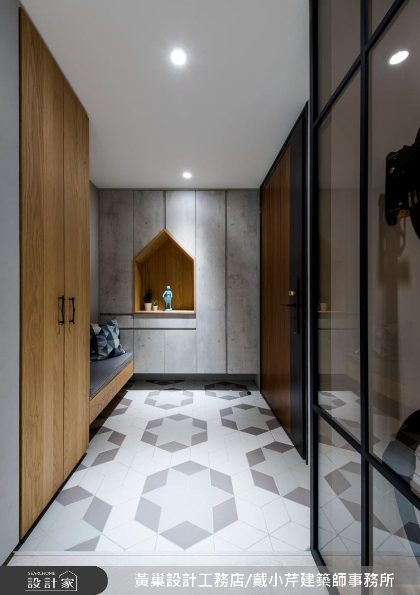 45坪新成屋(5年以下)＿北歐風玄關案例圖片＿黃巢設計工務店/戴小芹建築師事務所＿黃巢_46之3