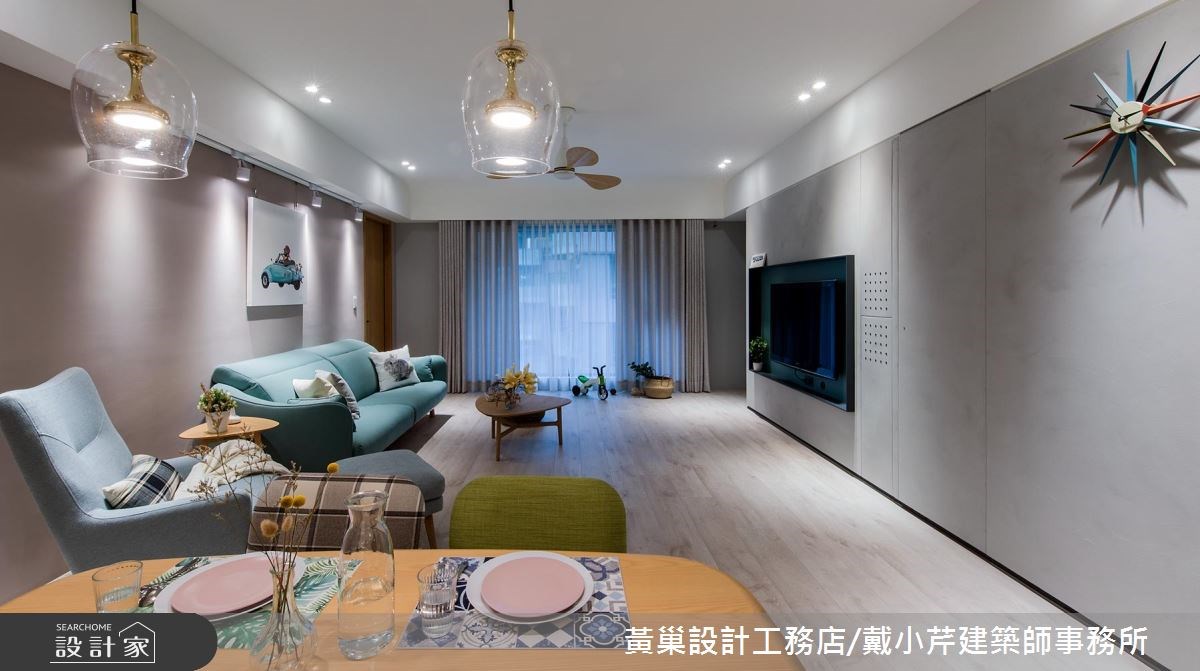 45坪新成屋(5年以下)＿北歐風客廳案例圖片＿黃巢設計工務店/戴小芹建築師事務所＿黃巢_46之10